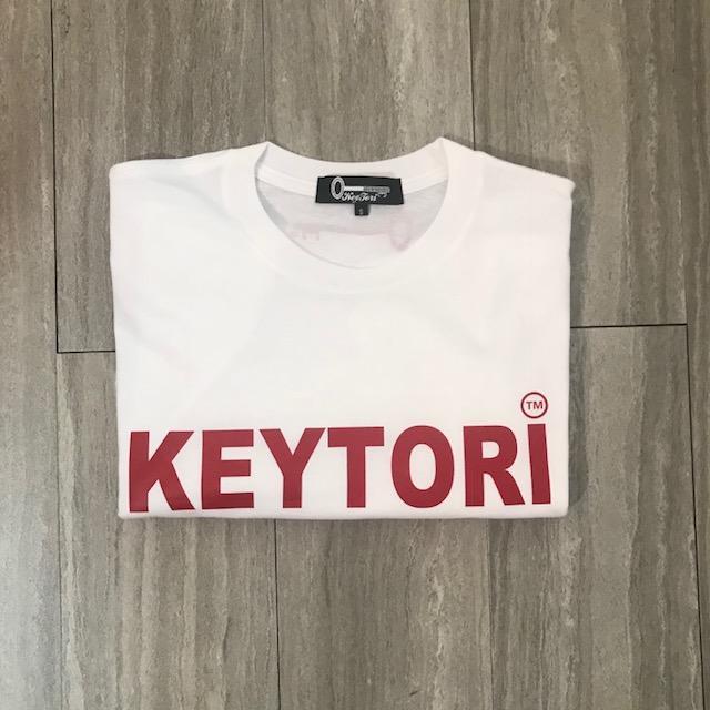 Men Tee White w KeyTori  red