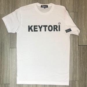 Men Tee White w KeyTori  black