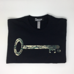Men Tee Camo Key Logo Black